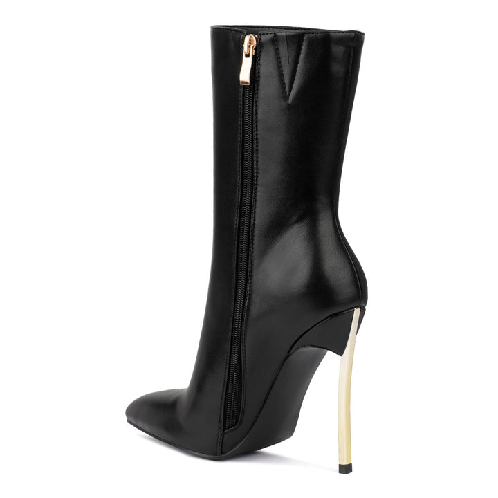 women ankle stiletto boot#color_black