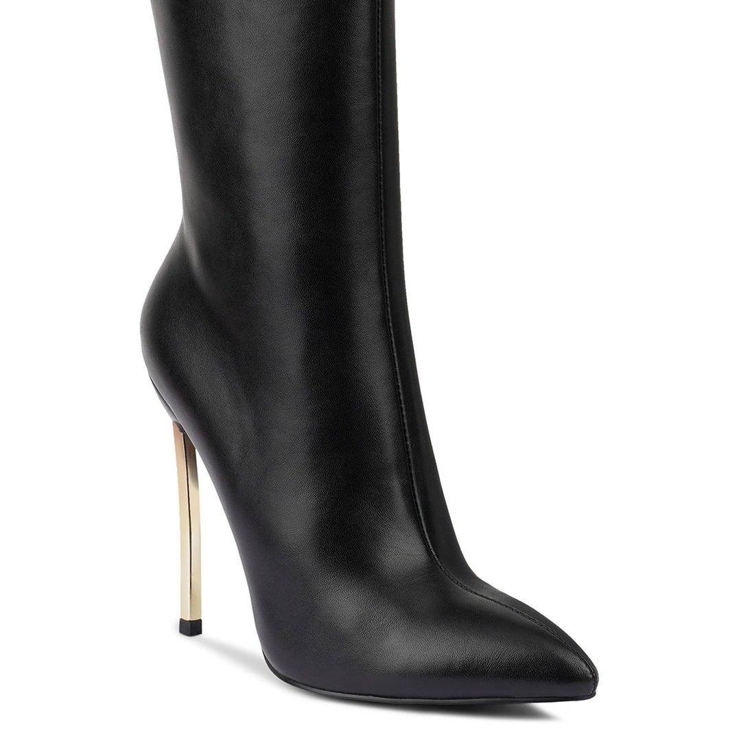 women ankle stiletto boot#color_black