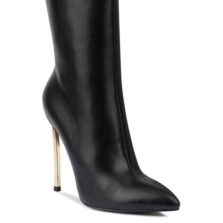 women ankle stiletto boot#color_black