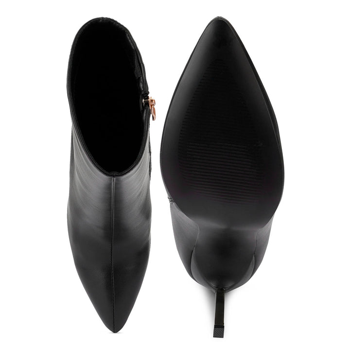 women ankle stiletto boot#color_black