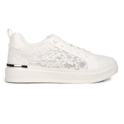 casual lace sneakers#color_white