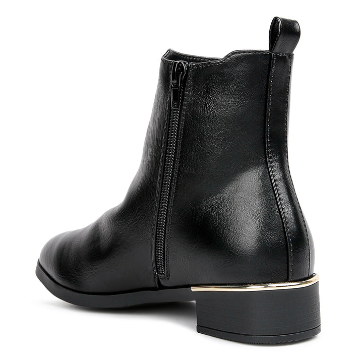 women winter basic ankle boots#color_black