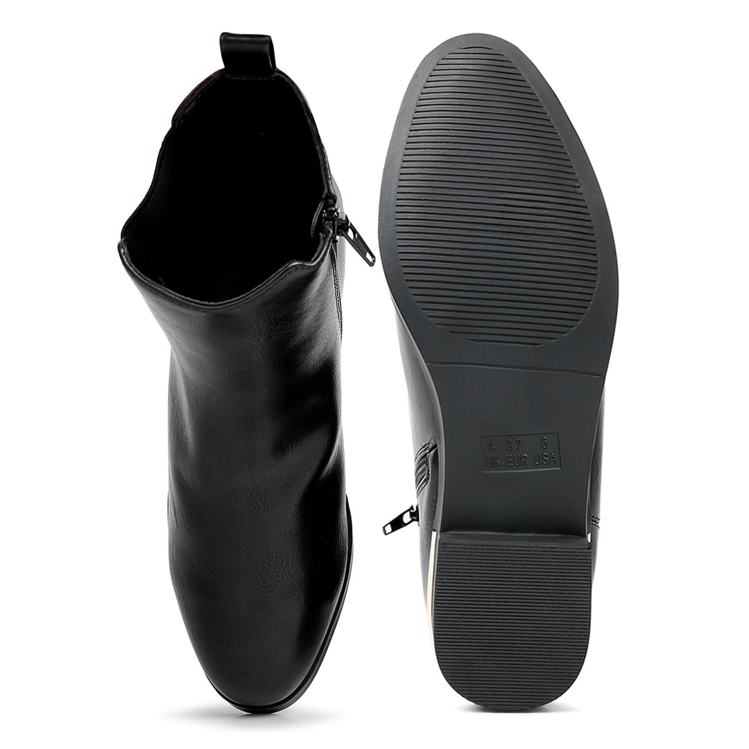 women winter basic ankle boots#color_black