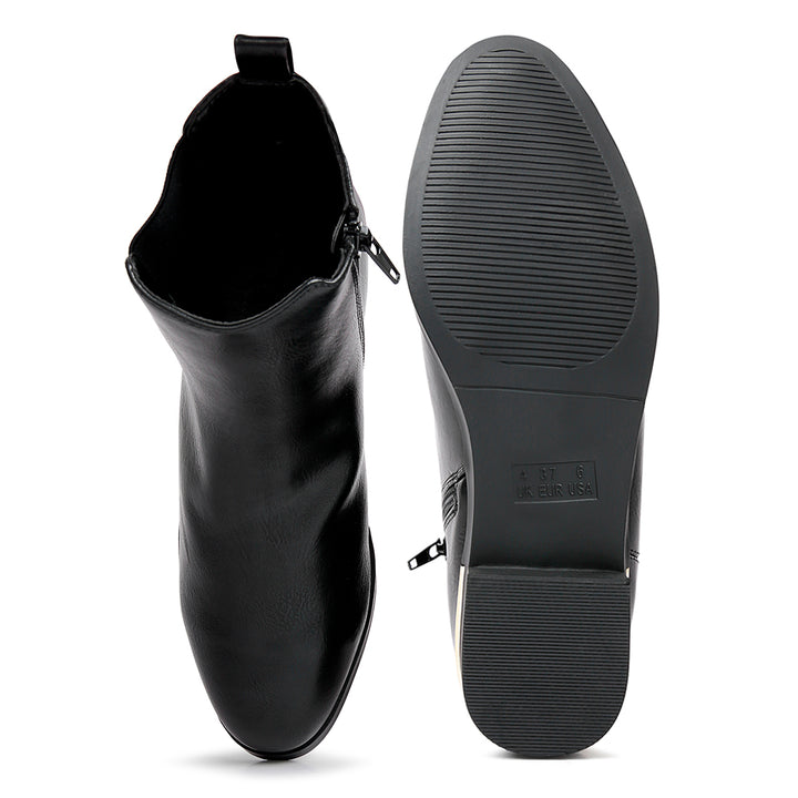 women winter basic ankle boots#color_black