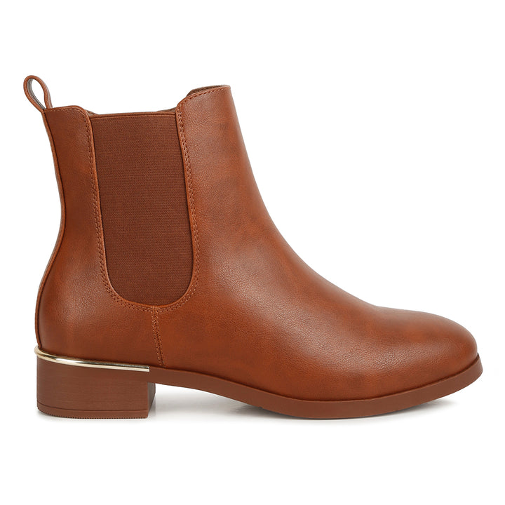 women winter basic ankle boots#color_tan