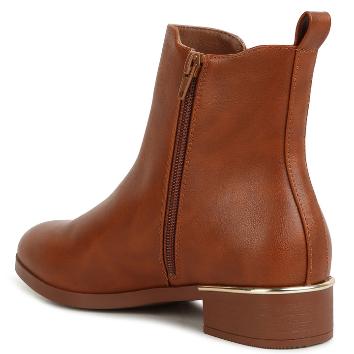 women winter basic ankle boots#color_tan