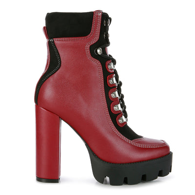 high heel lace up biker boot#color_burgundy