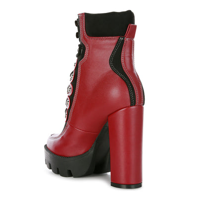 high heel lace up biker boot#color_burgundy