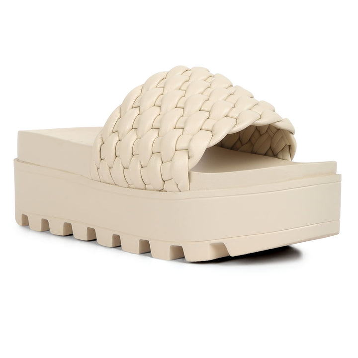 woven platform slides#color_beige