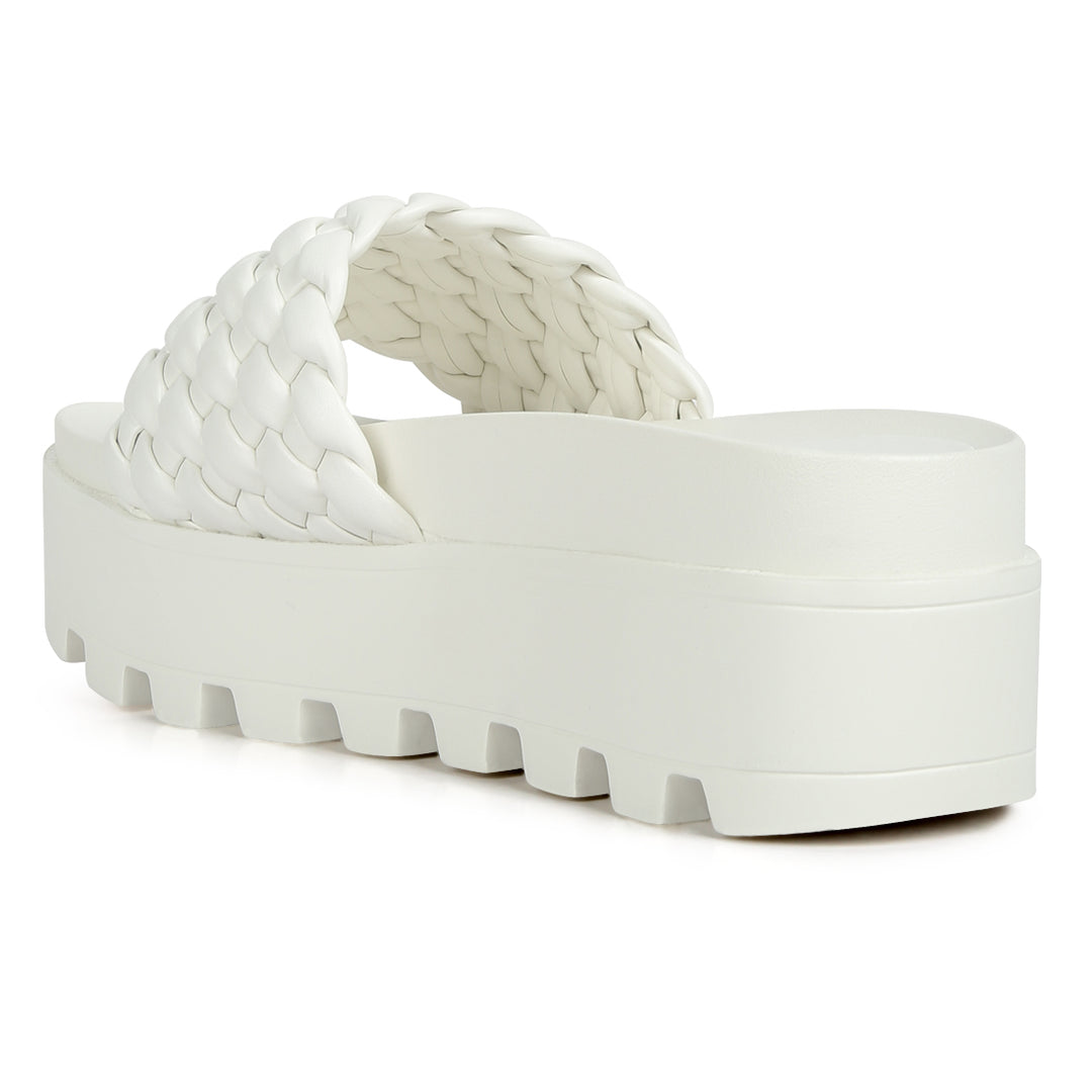 woven platform slides#color_white