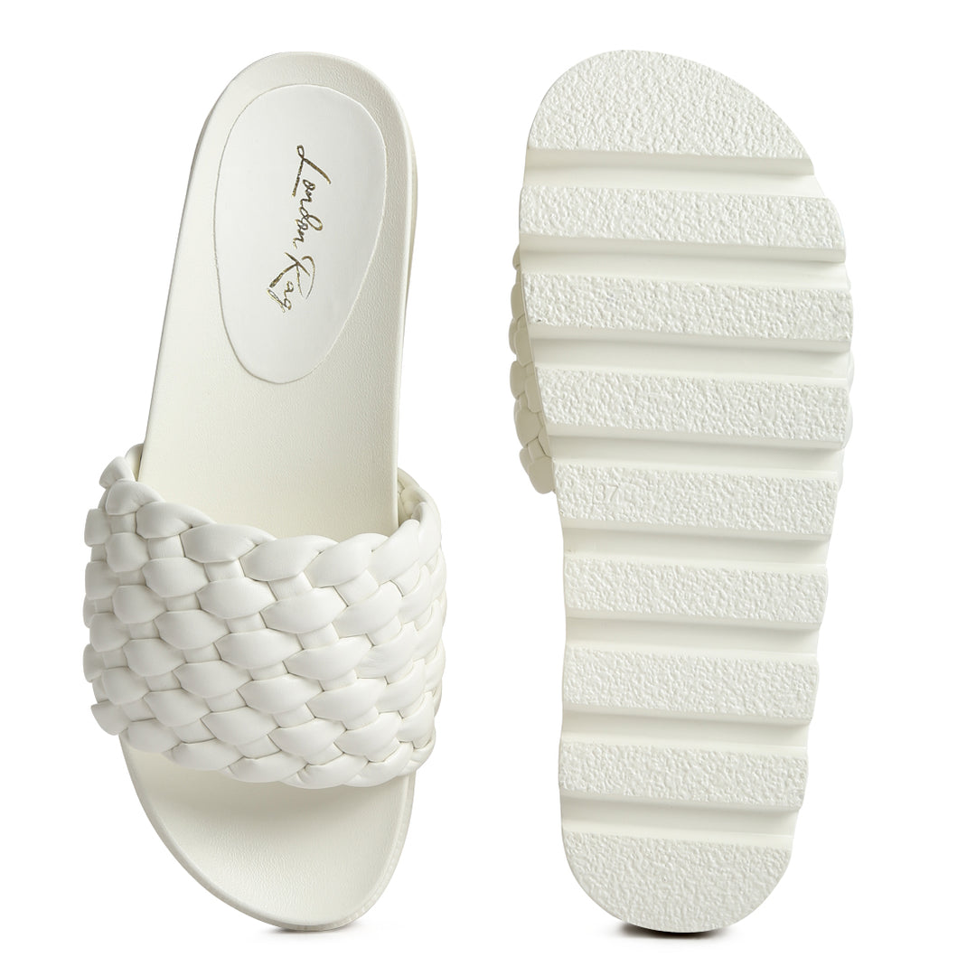 woven platform slides#color_white