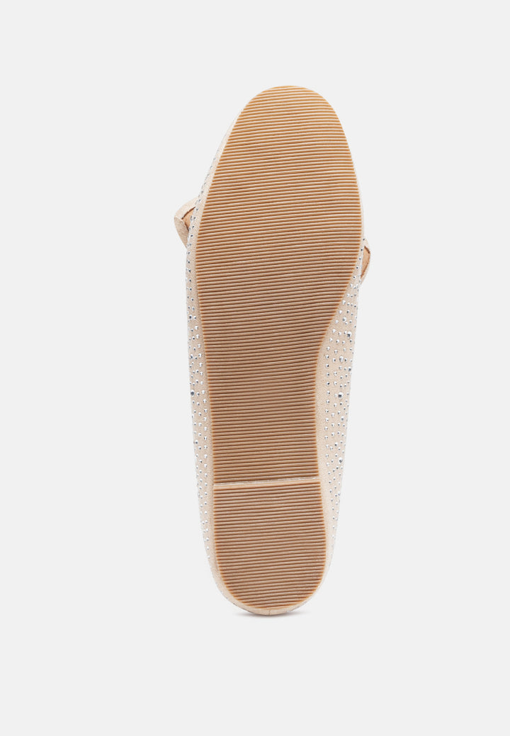 women dewdrops embellished casual bow loafer#color_beige