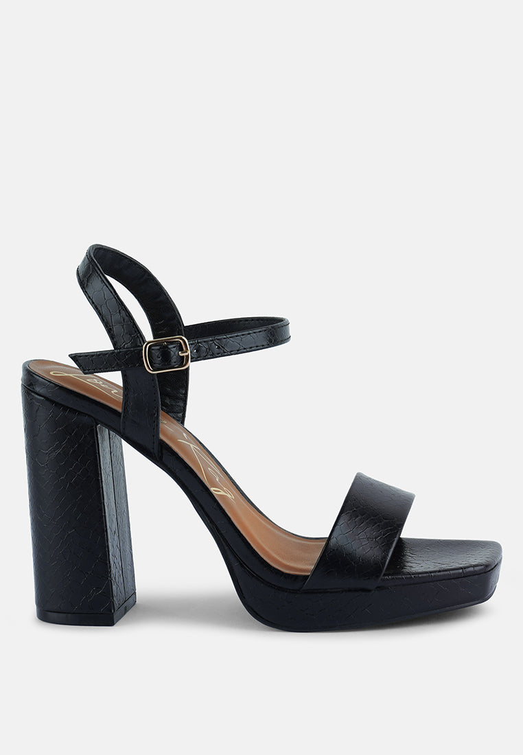 women high block heel sandal#color_black
