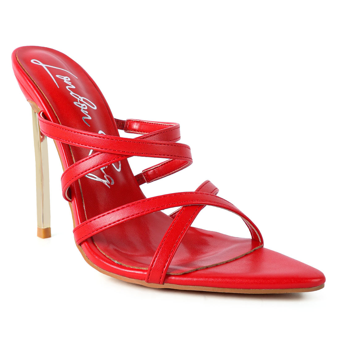 Red High Heeled Sandals