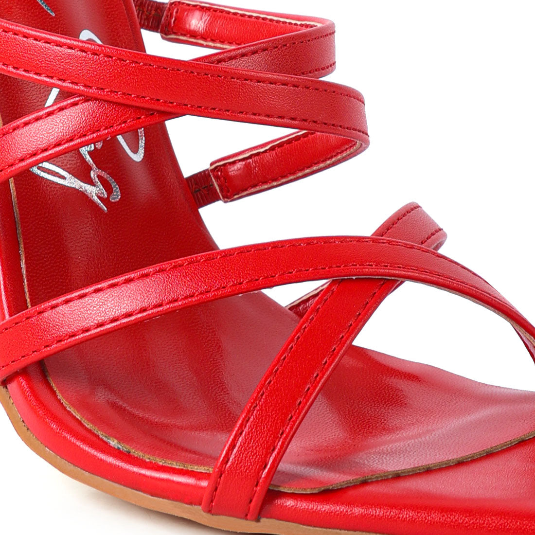 Red High Heeled Sandals