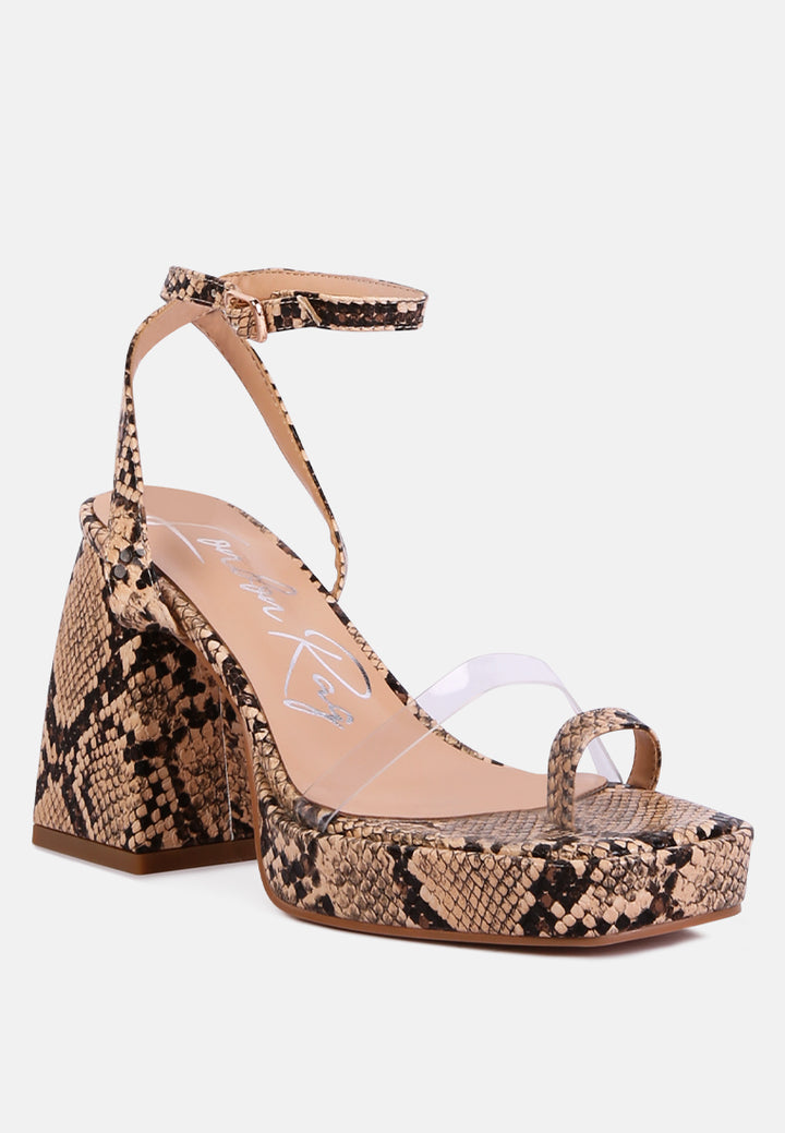 such flirt snake pattern block heeled sandals#color_macchiato