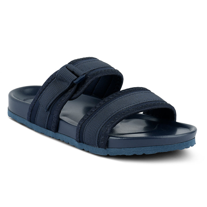 Blue Nautic Casual Platforms Slides