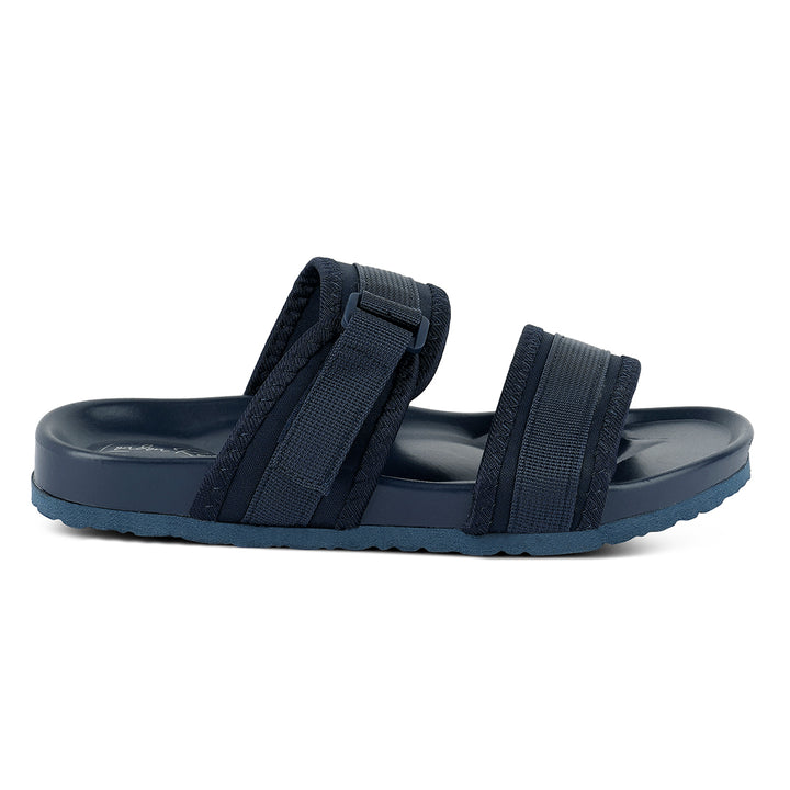 Blue Nautic Casual Platforms Slides