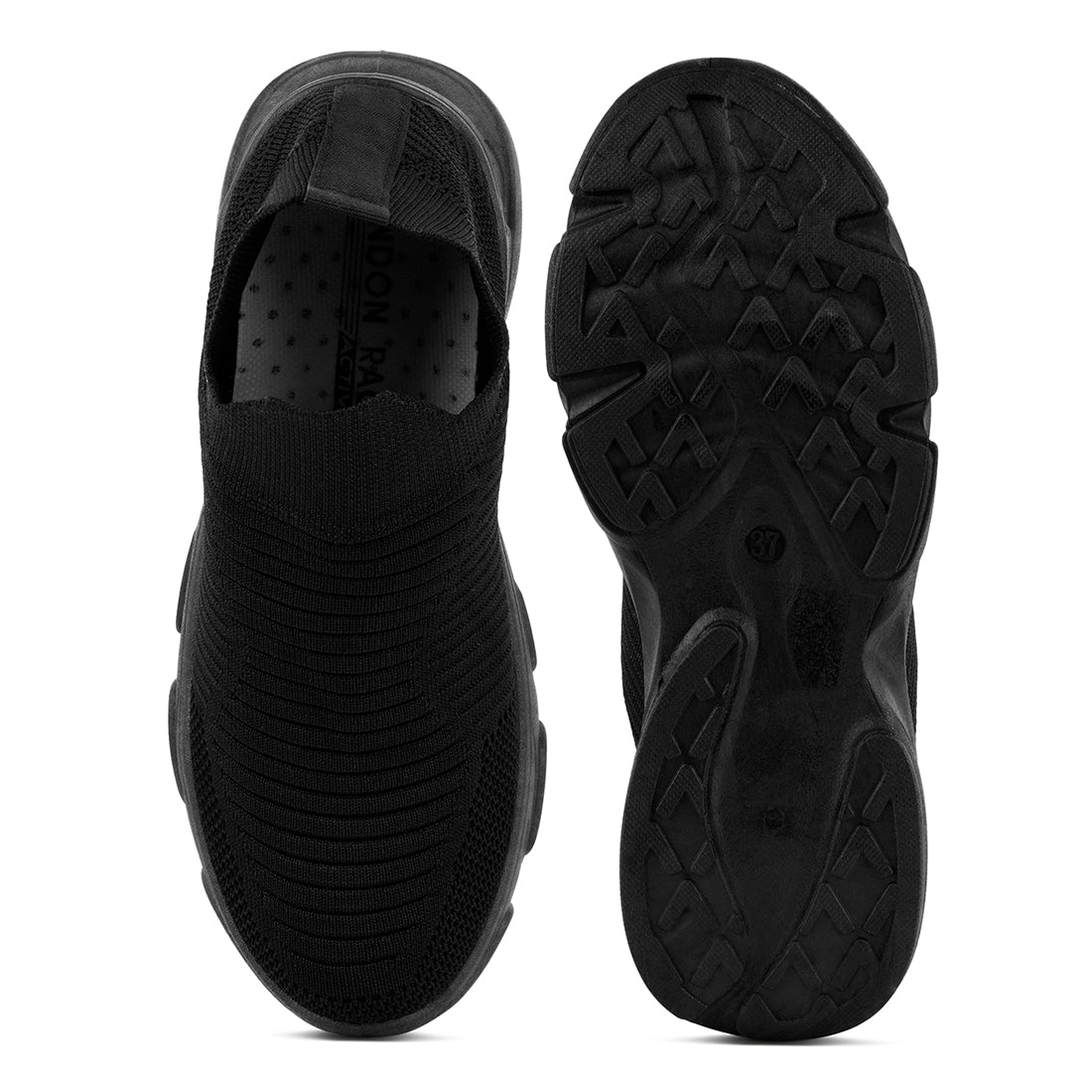 Black Blade Knitted Actives Trainers