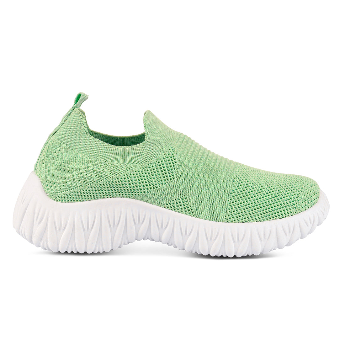 Green Fair Play Knitted Chunky Running Sneakers