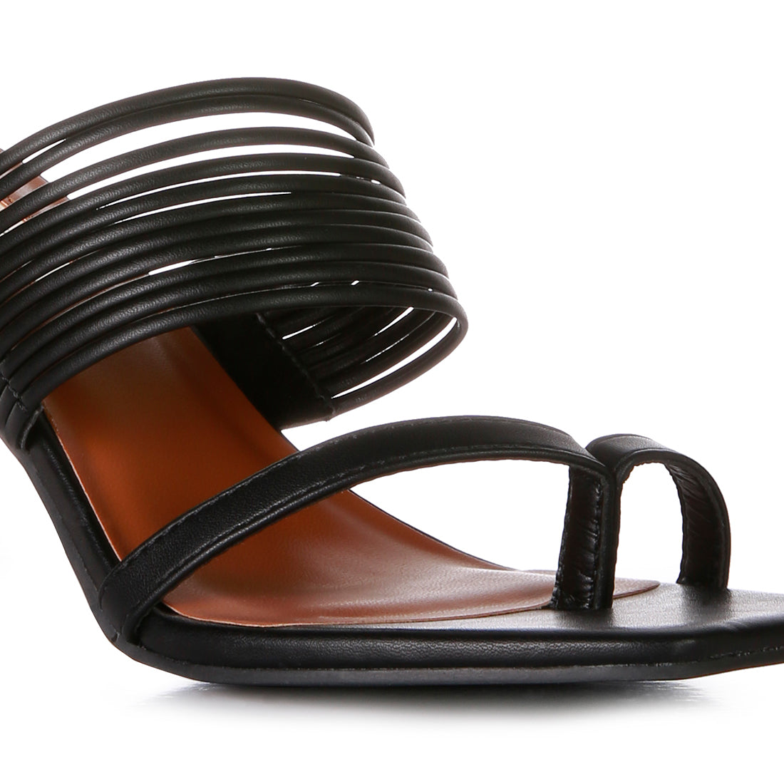mid block heel sandals#color_black