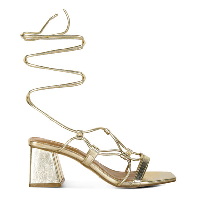 lace up block heeled sandal#color_gold