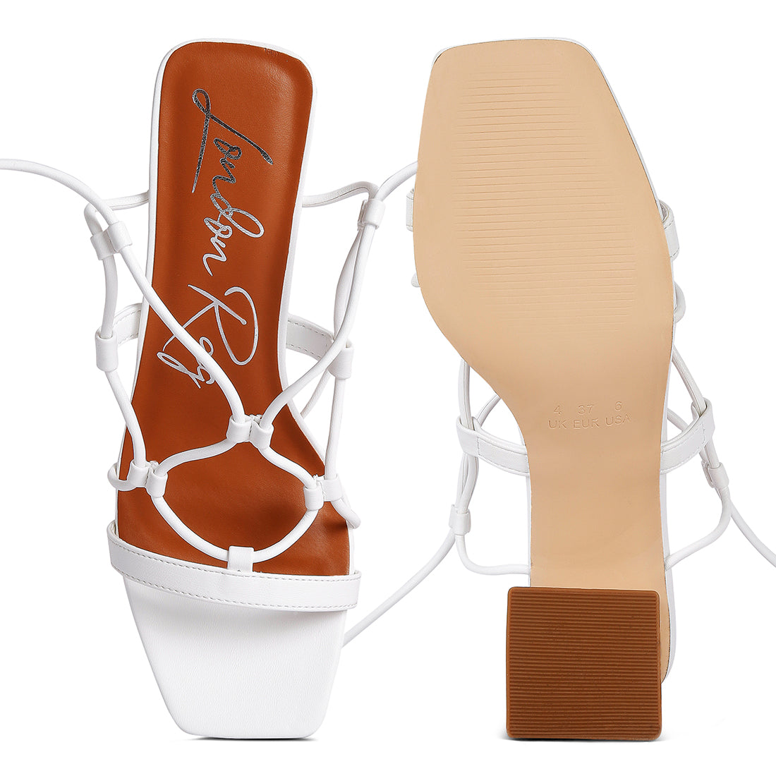 lace up block heeled sandal#color_white