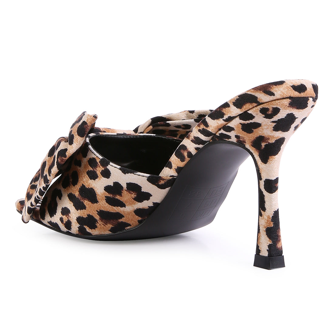 wonderbuz high heeled bow slider sandals#color_brown
