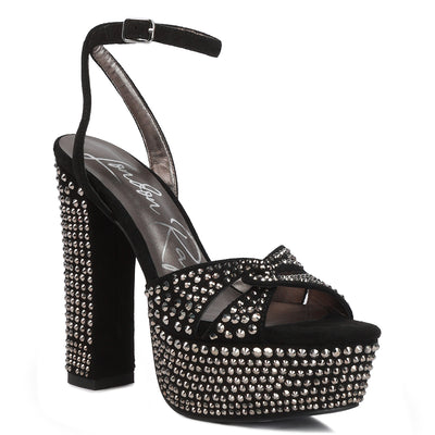 bellini diamante  high block heeled sandals#color_black