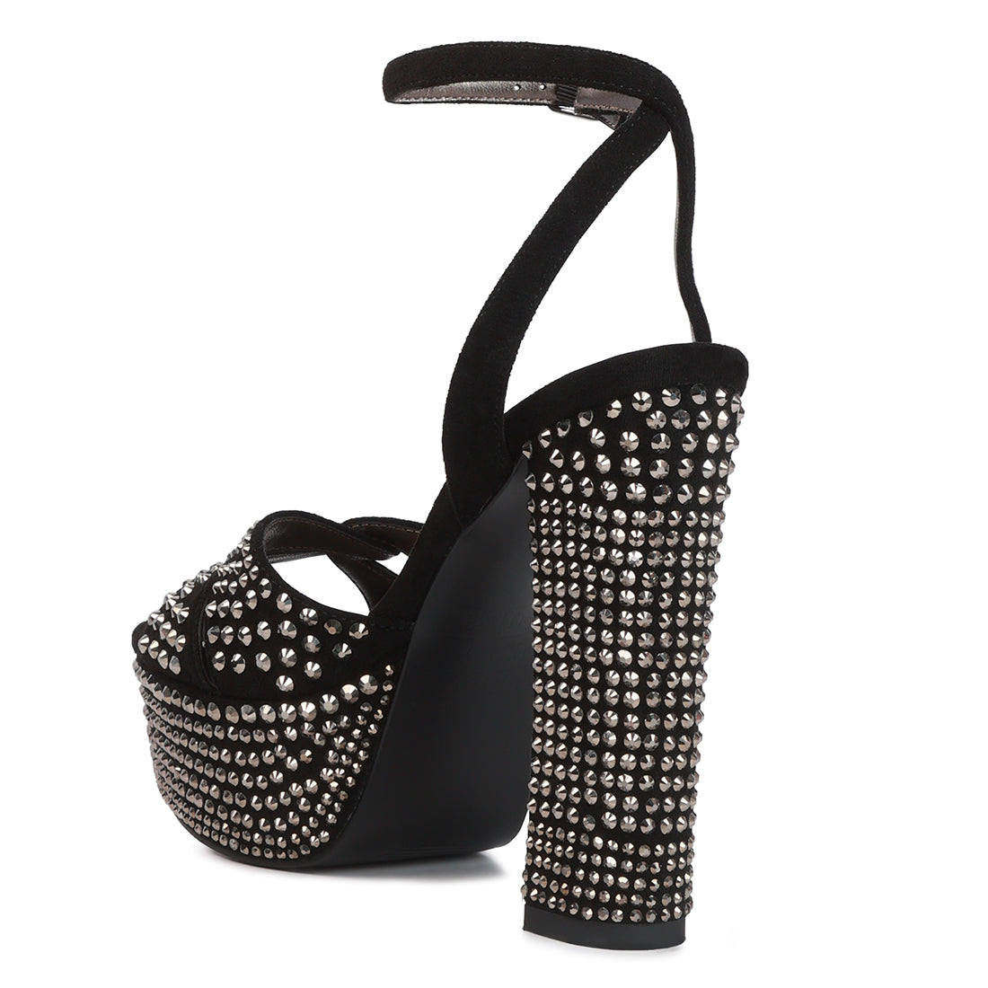 bellini diamante  high block heeled sandals#color_black