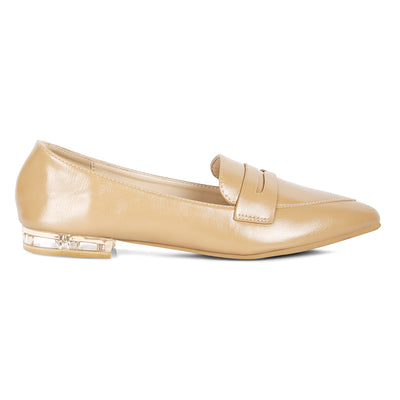 flat formal loafers#color_beige