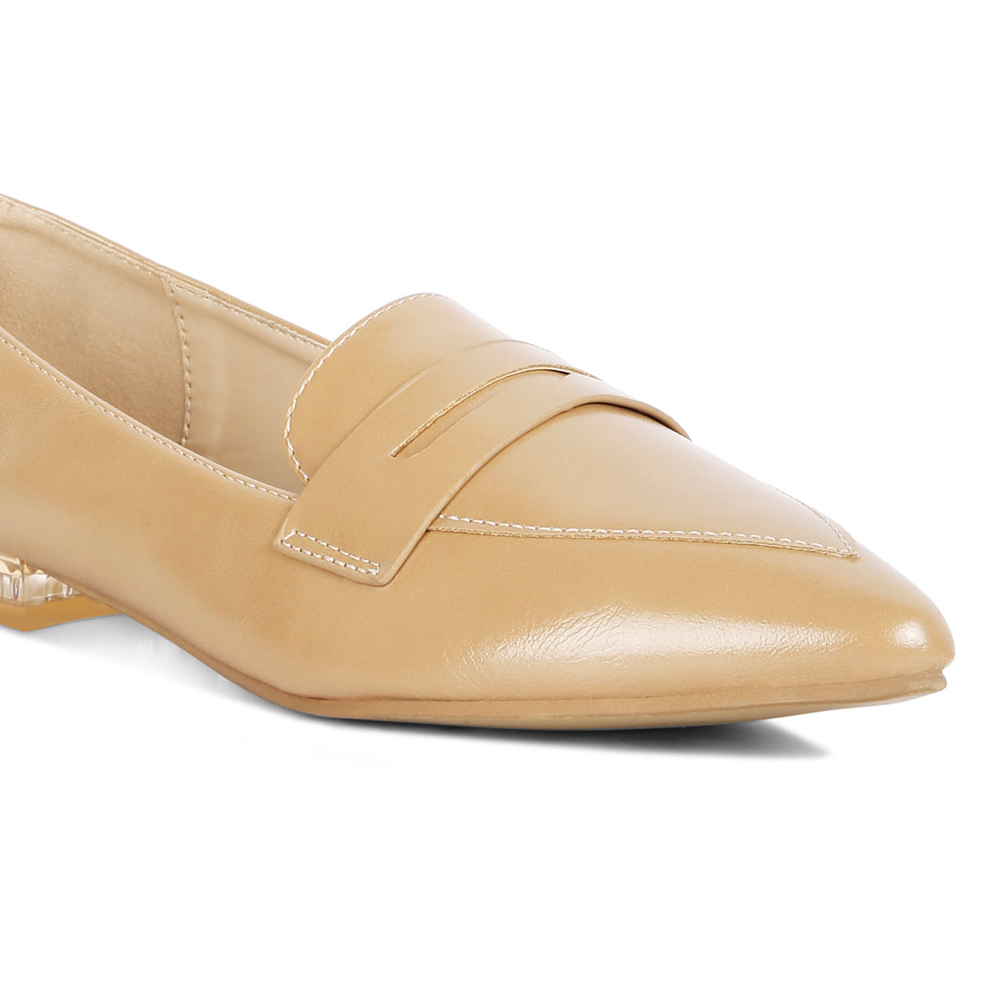 flat formal loafers#color_beige