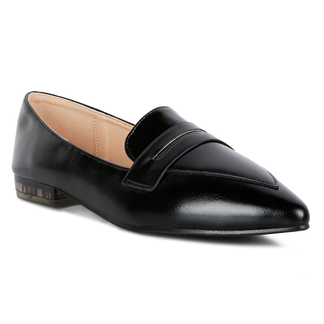 flat formal loafers#color_black