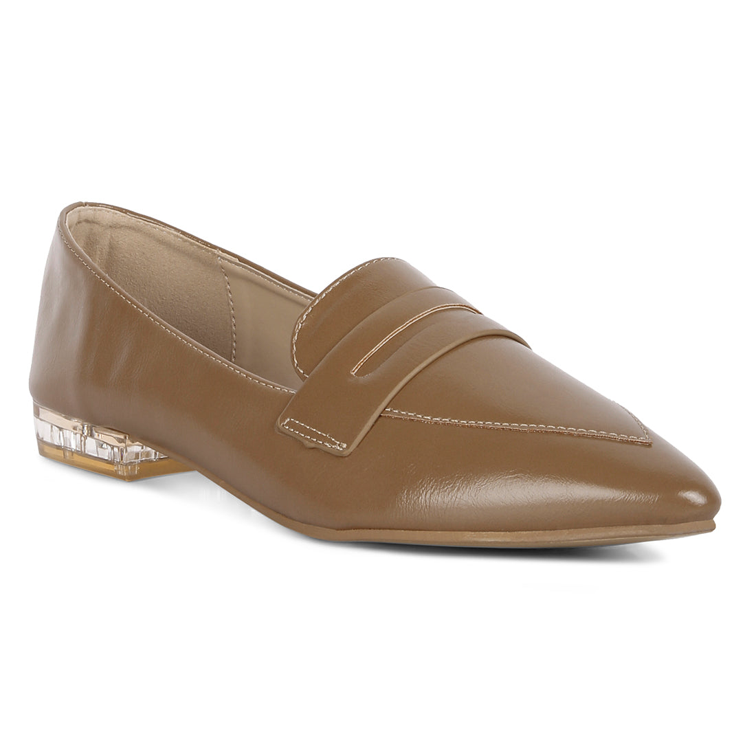 flat formal loafers#color_taupe