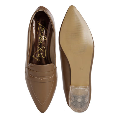 flat formal loafers#color_taupe
