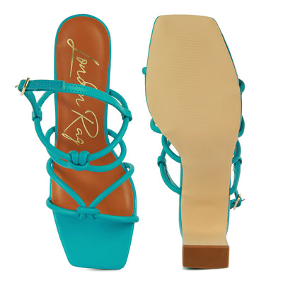 kralor knotted strap mid heel sandal#color_teal