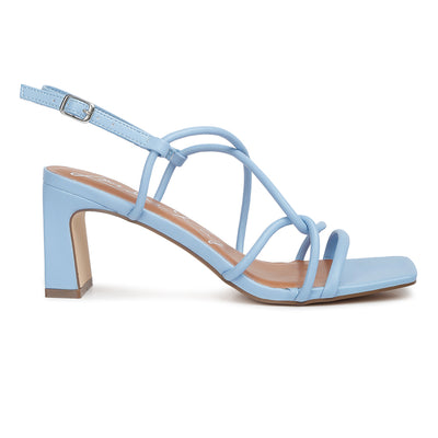 knotted straps block heeled sandals#color_blue