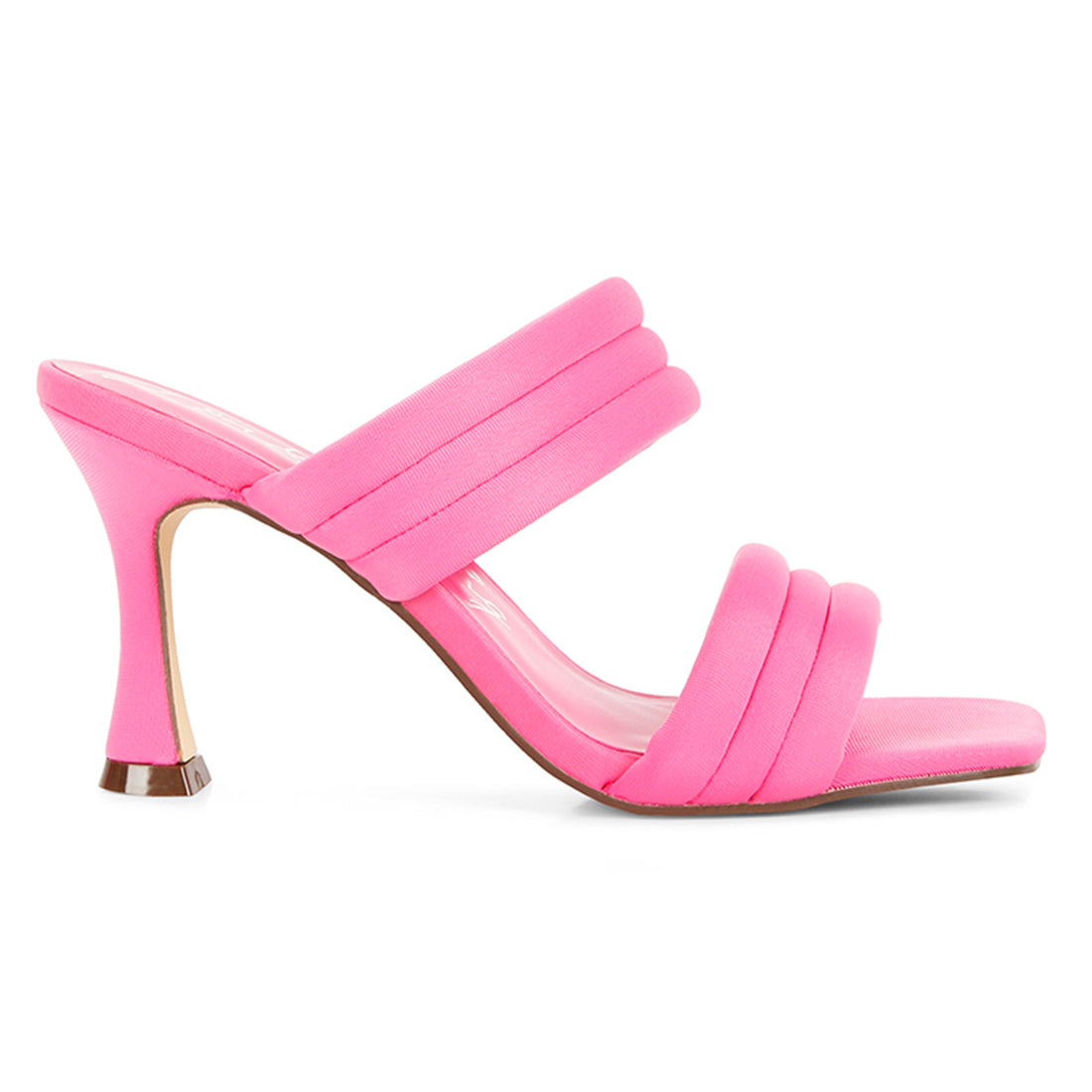 quilted straps spool heeled sandals#color_fuchsia