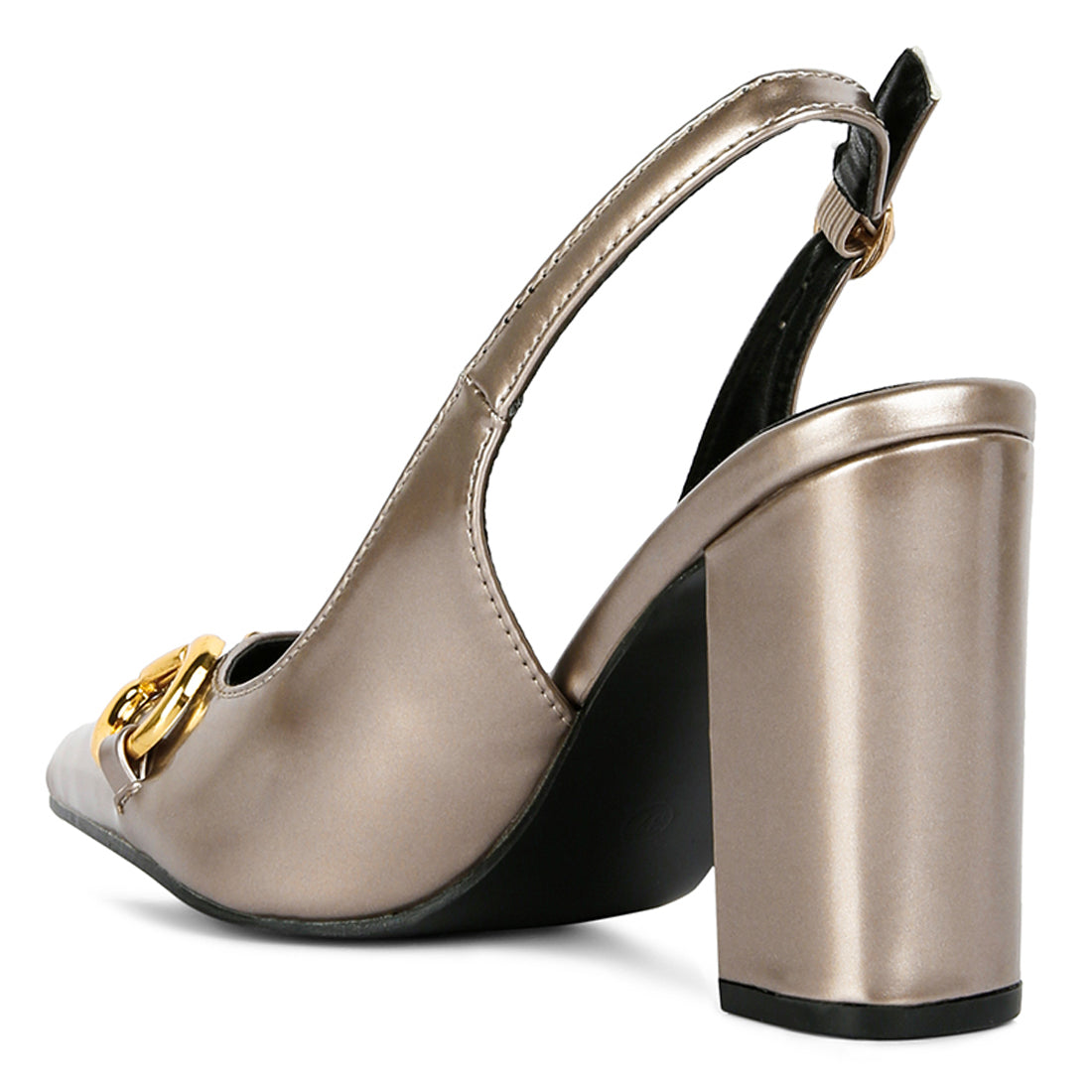 Gold Patent Slingback Sandals