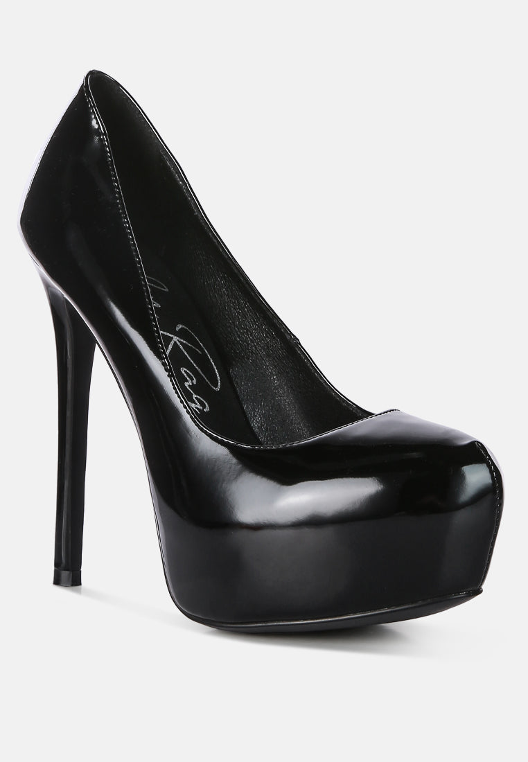 women taupe platform high heels stiletto pumps#color_black