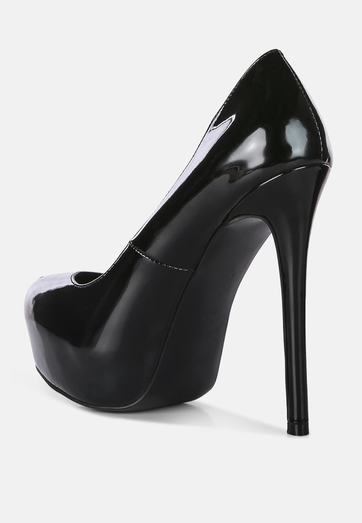 women taupe platform high heels stiletto pumps#color_black