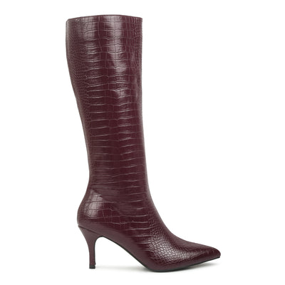 uptown pointed mid heel calf boots#color_burgundy