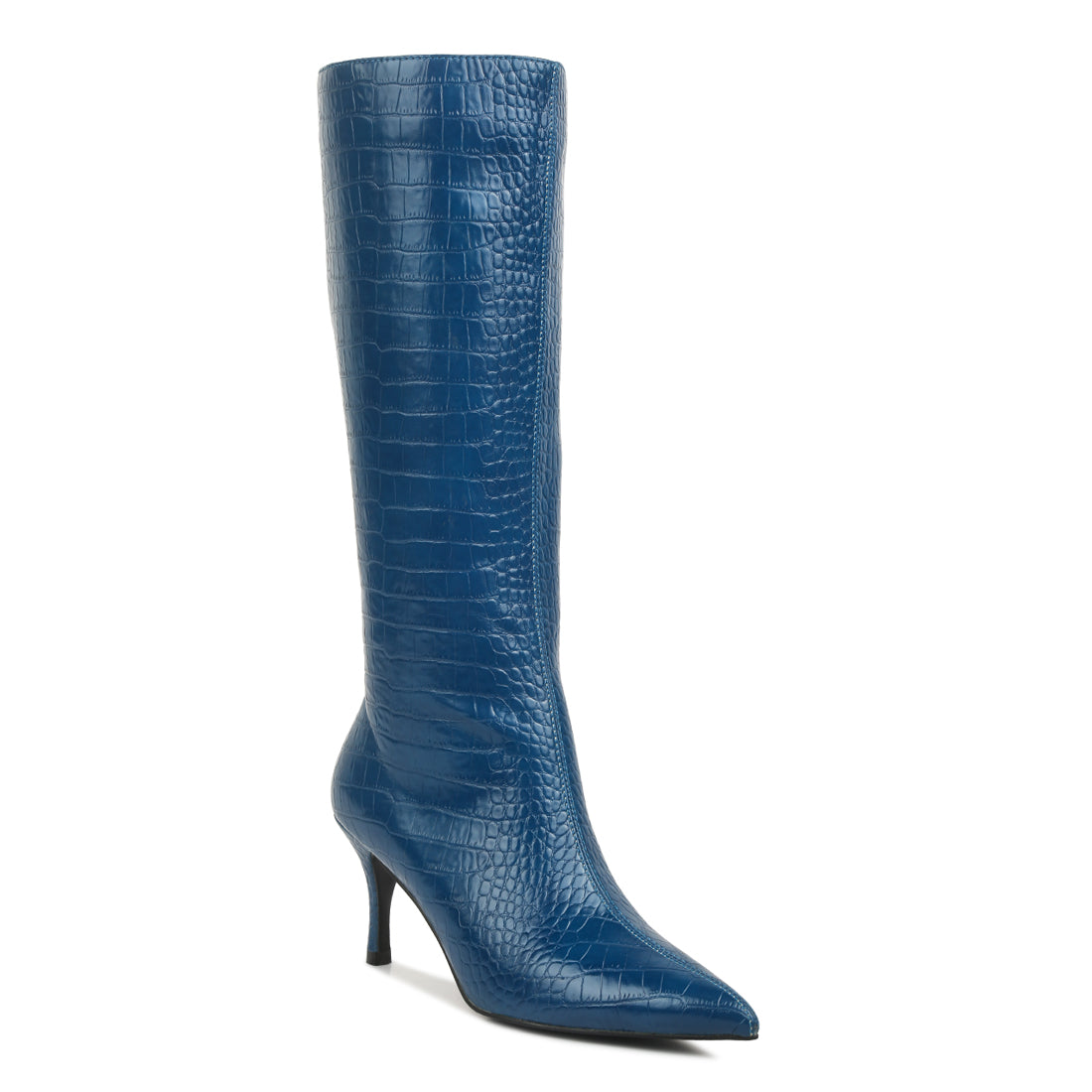 uptown pointed mid heel calf boots#color_navy