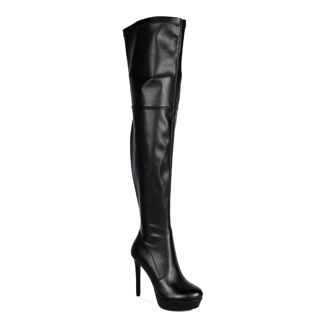 marvelettes high heeled long boots#color_black