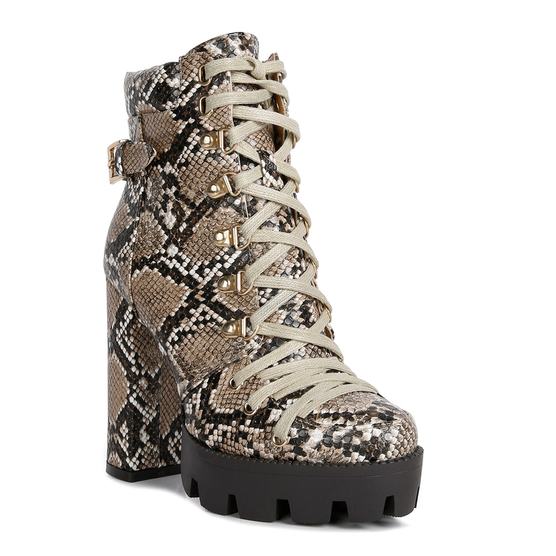 spruce snake skin ankle boots#color_tan