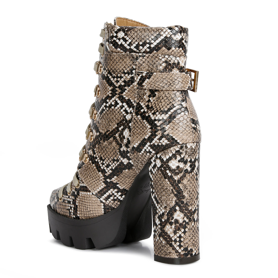 spruce snake skin ankle boots#color_tan