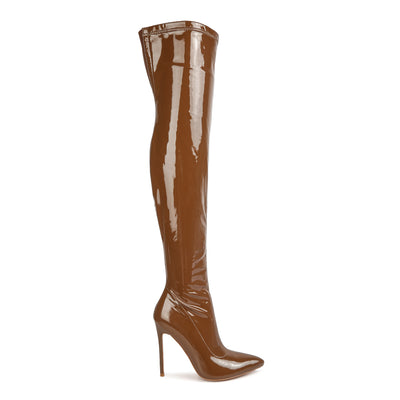 stiletto long boots#color_brown