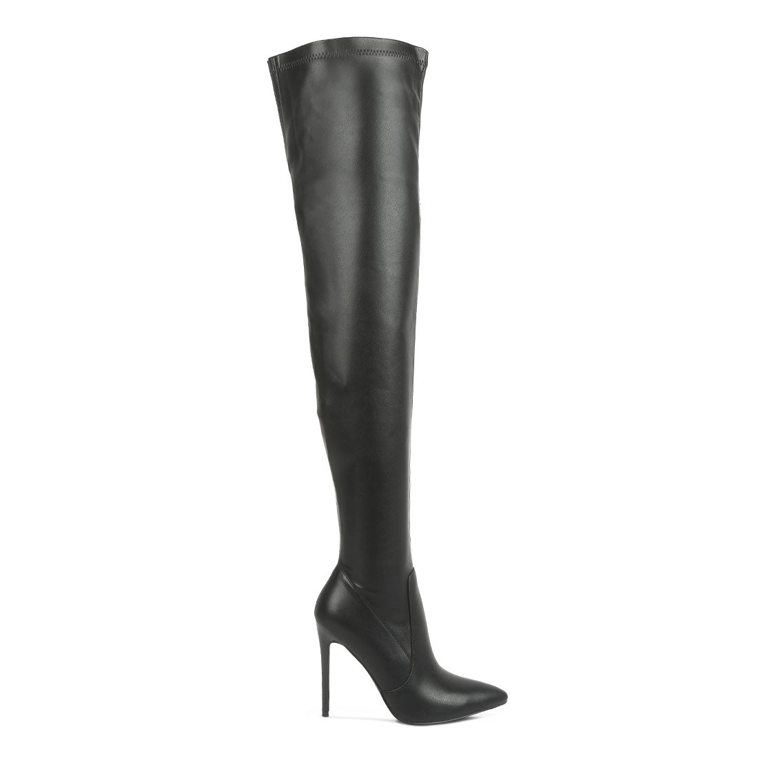 knee high heel boots#color_black