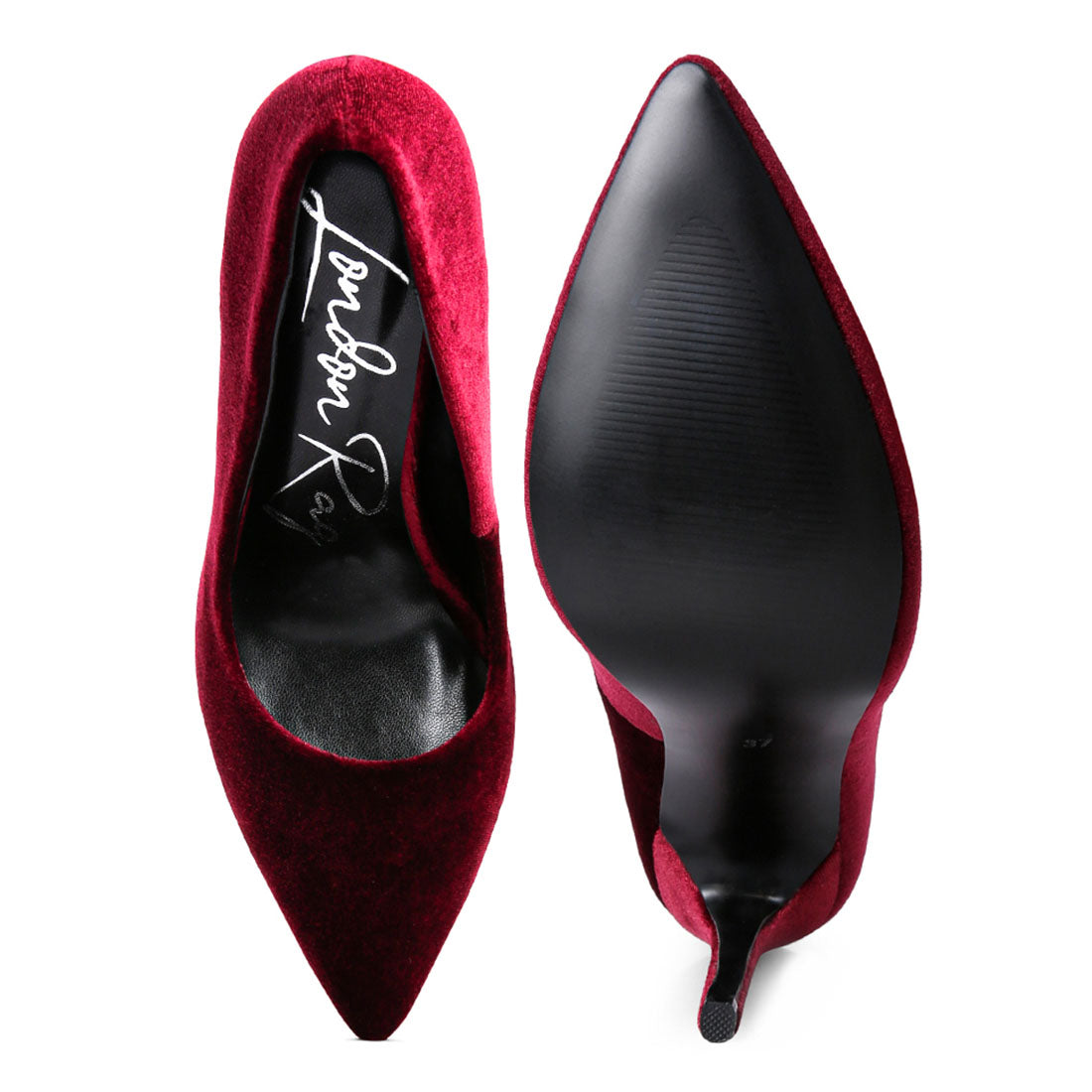 velvet high heeled sandals#color_burgundy