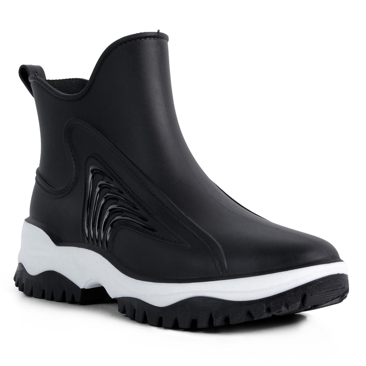 Black Whaler Color Block Rainboots